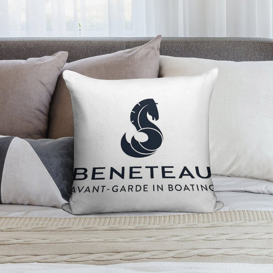 Beneteau Yachts Logo Fishing Boats Soft Ultra-Soft Texture Throw Pillow