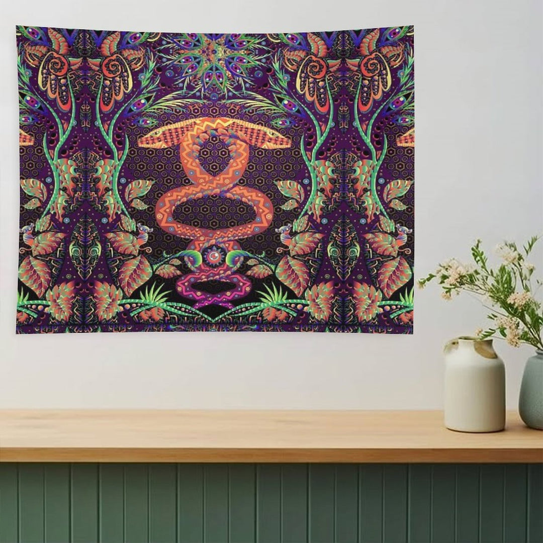 Psychedelic Ayahuasca Snake Spirit Tapestry