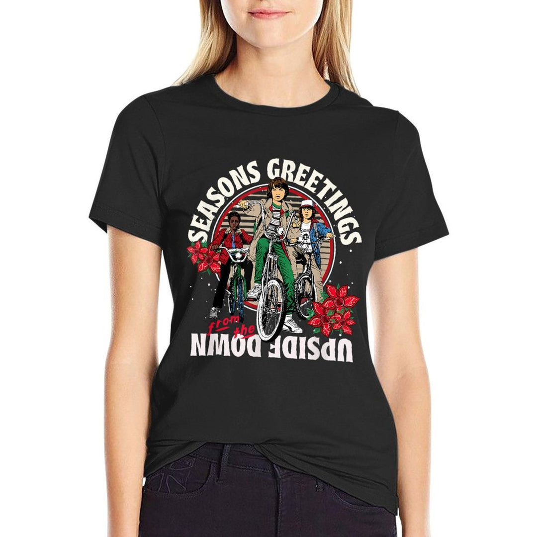 Stranger Things Christmas Greetings from The Upside Down  Vintage-inspired T-Shirt
