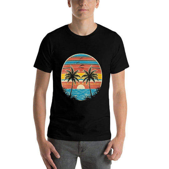 Womens Sunset Palms Serenity  Lightweight T-Shirt