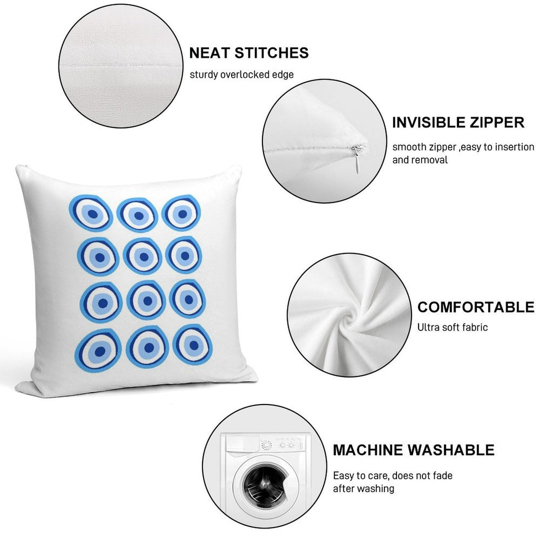 Evil Eye Soft Anti-Pilling Throw Pillow