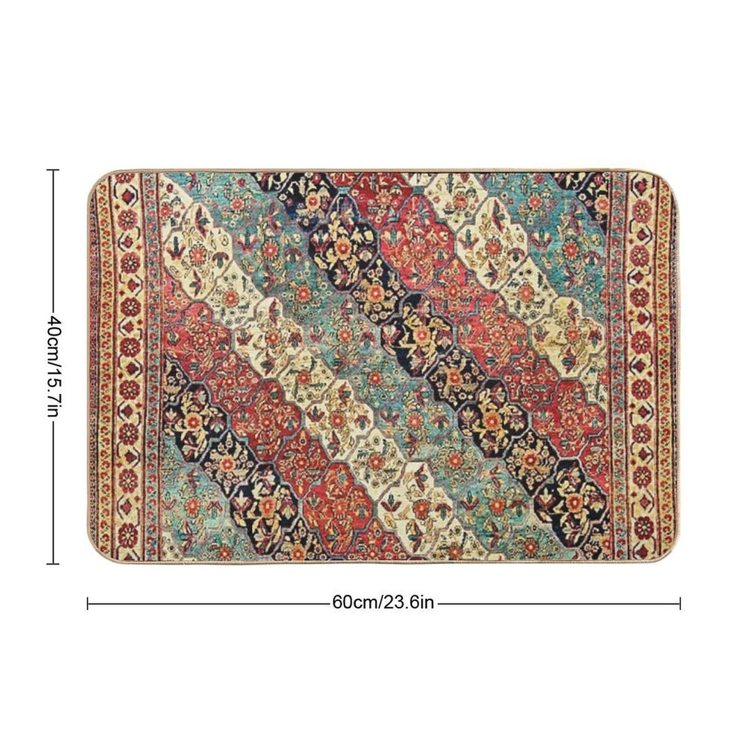 Antique Persian Kerman Rug Print  Absorbent Bath Mat