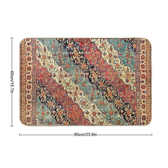 Antique Persian Kerman Rug Print  Absorbent Bath Mat