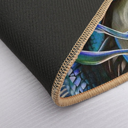 Fractal Blue Dragon  Absorbent Bath Mat