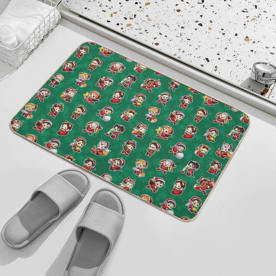Christmas Volleyball  Stain-Proof Bath Mat