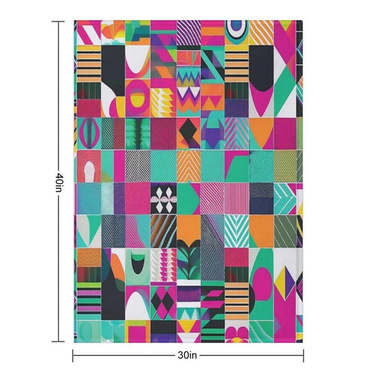 Geometric Shapes - Raloel All-season Throw Blanket