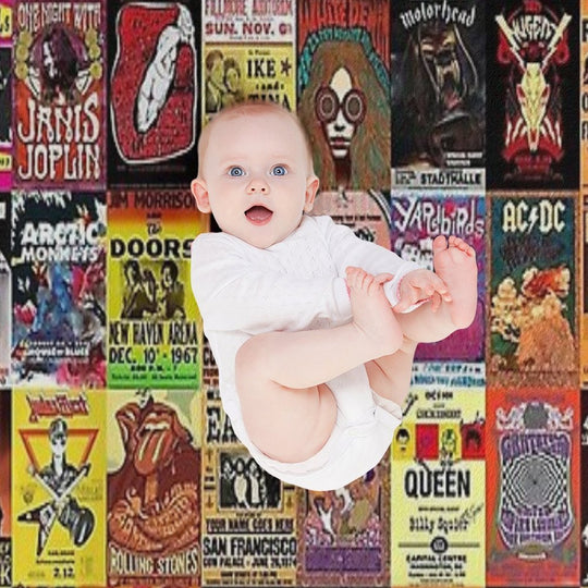 Rock Collage Easy Care Throw Blanket