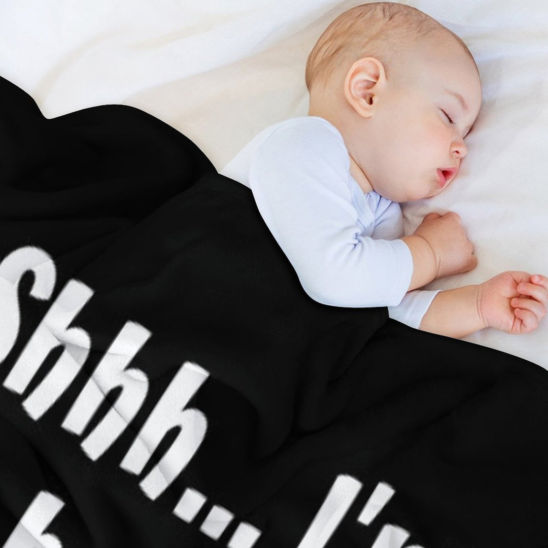 Shh Im Busy Reading Kdrama Subtitle Voice Plush Throw Blanket