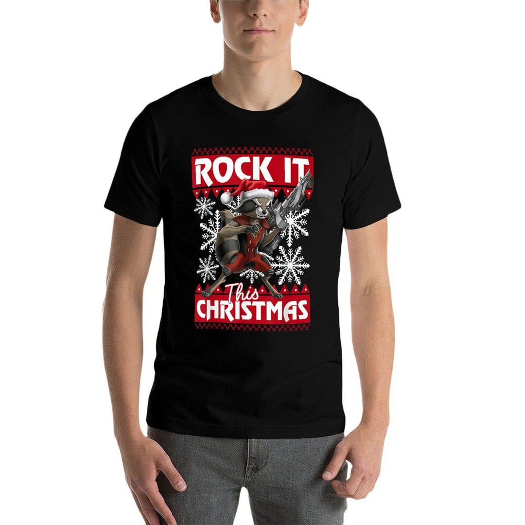 Marvel Guardians Of The Galaxy Rocket Rock It This Christmas  Quick-drying T-Shirt