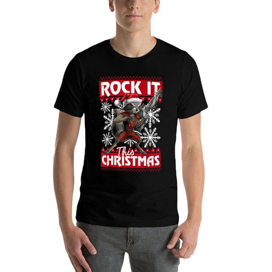 Marvel Guardians Of The Galaxy Rocket Rock It This Christmas  Quick-drying T-Shirt