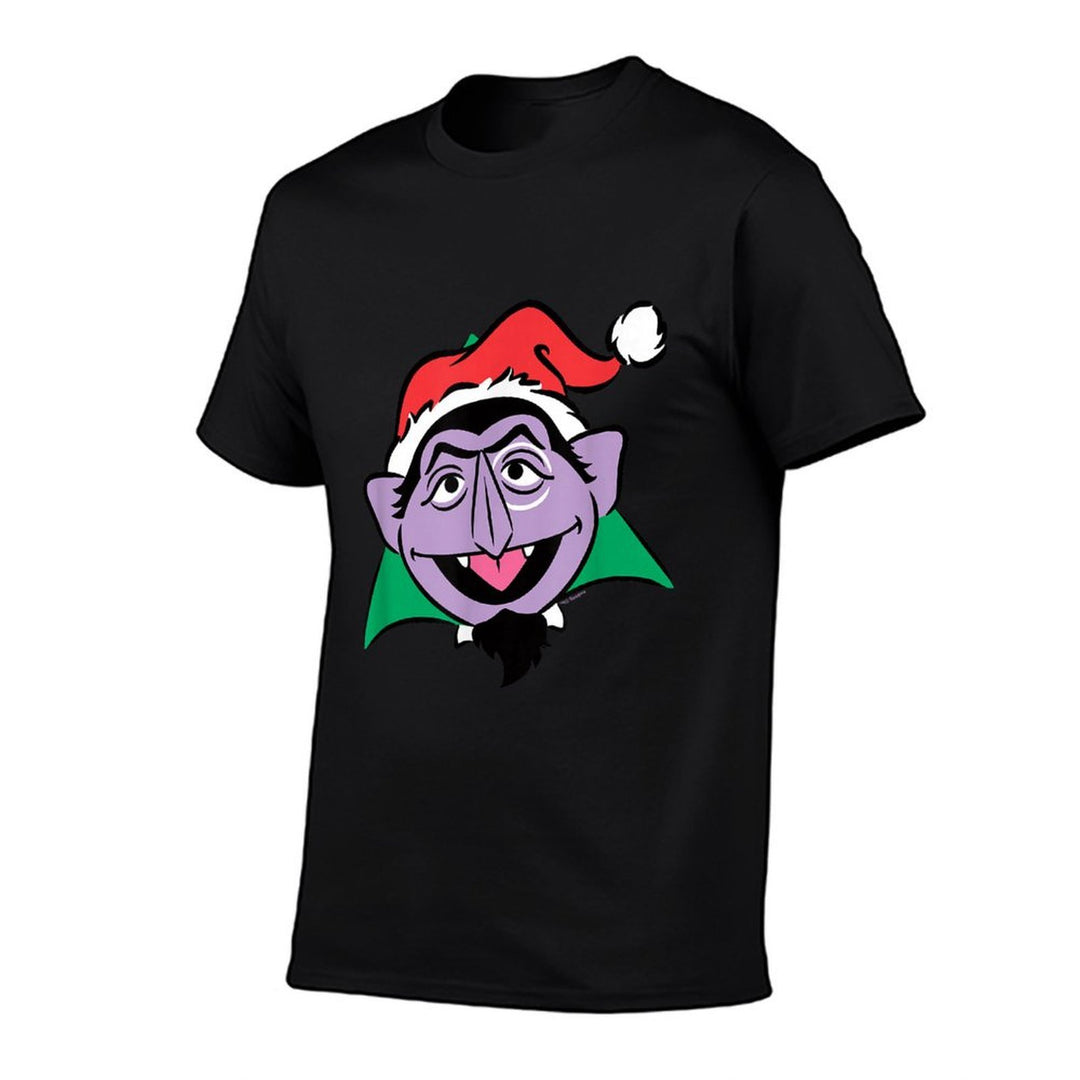 Sesame Street Christmas Santa Hat Count Von Count Face  Classic T-Shirt