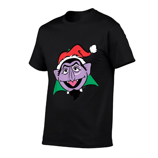 Sesame Street Christmas Santa Hat Count Von Count Face  Classic T-Shirt