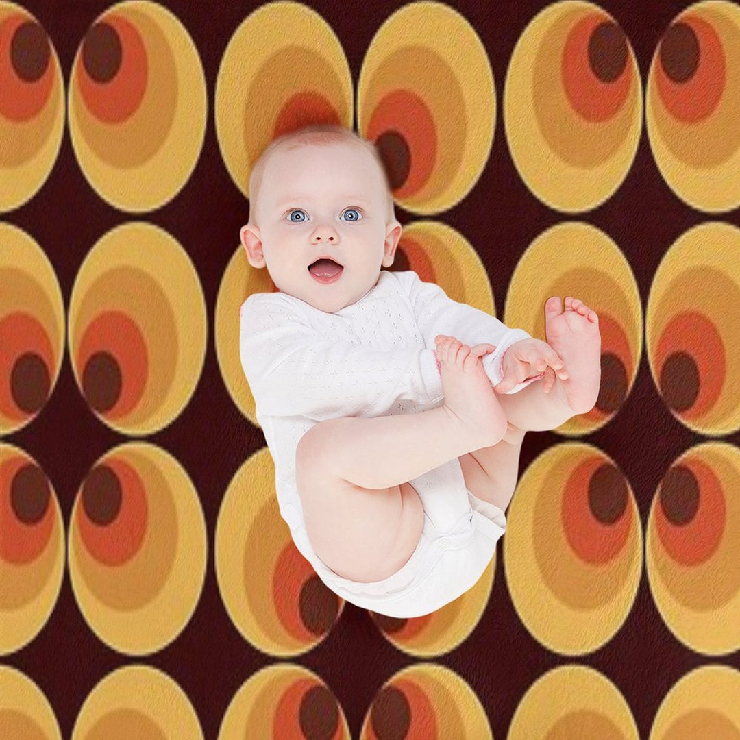 Retro Orange Anti-pilling Throw Blanket