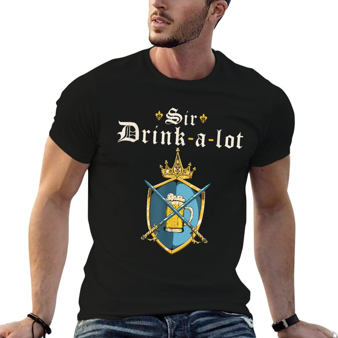 Funny Knight Sir Drink-a-lot, Renaissance Festival Ren Faire  Lightweight T-Shirt