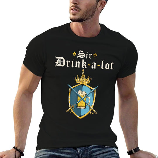 Funny Knight Sir Drink-a-lot, Renaissance Festival Ren Faire  Lightweight T-Shirt