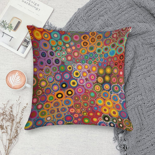 Desert Wildflowers Soft Shrink-Resistant Throw Pillow