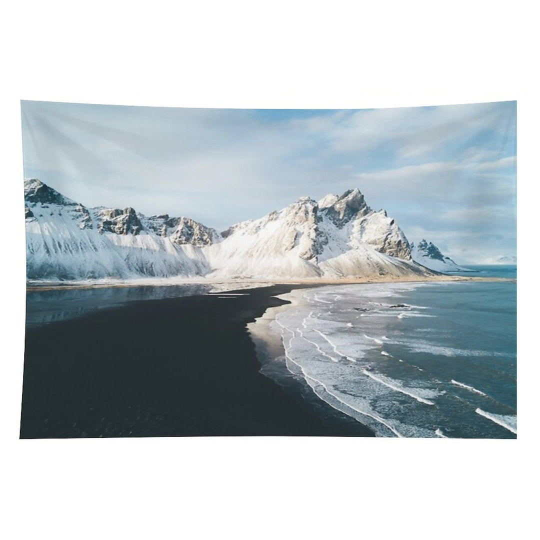 Iceland Beach at Sunset - Landscape Photography Tapestry