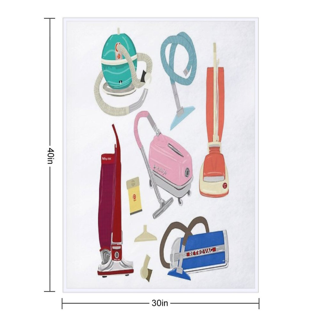 Vintage Vacuums Wrinkle-free Throw Blanket