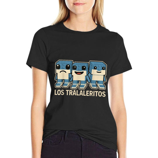 Los Tralaleritos - Funny Italian Brainrot Cringe Kids Meme  Cotton T-Shirt