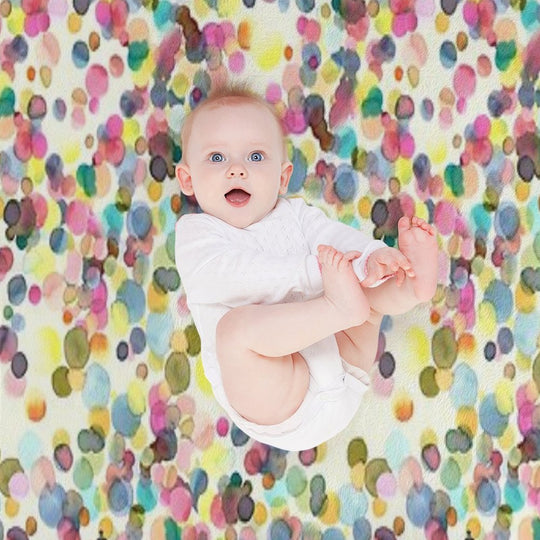 Color Drops Sustainable Throw Blanket