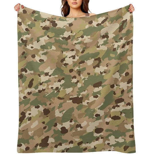 Multicam Camouflage Pattern. Multi-functional Throw Blanket