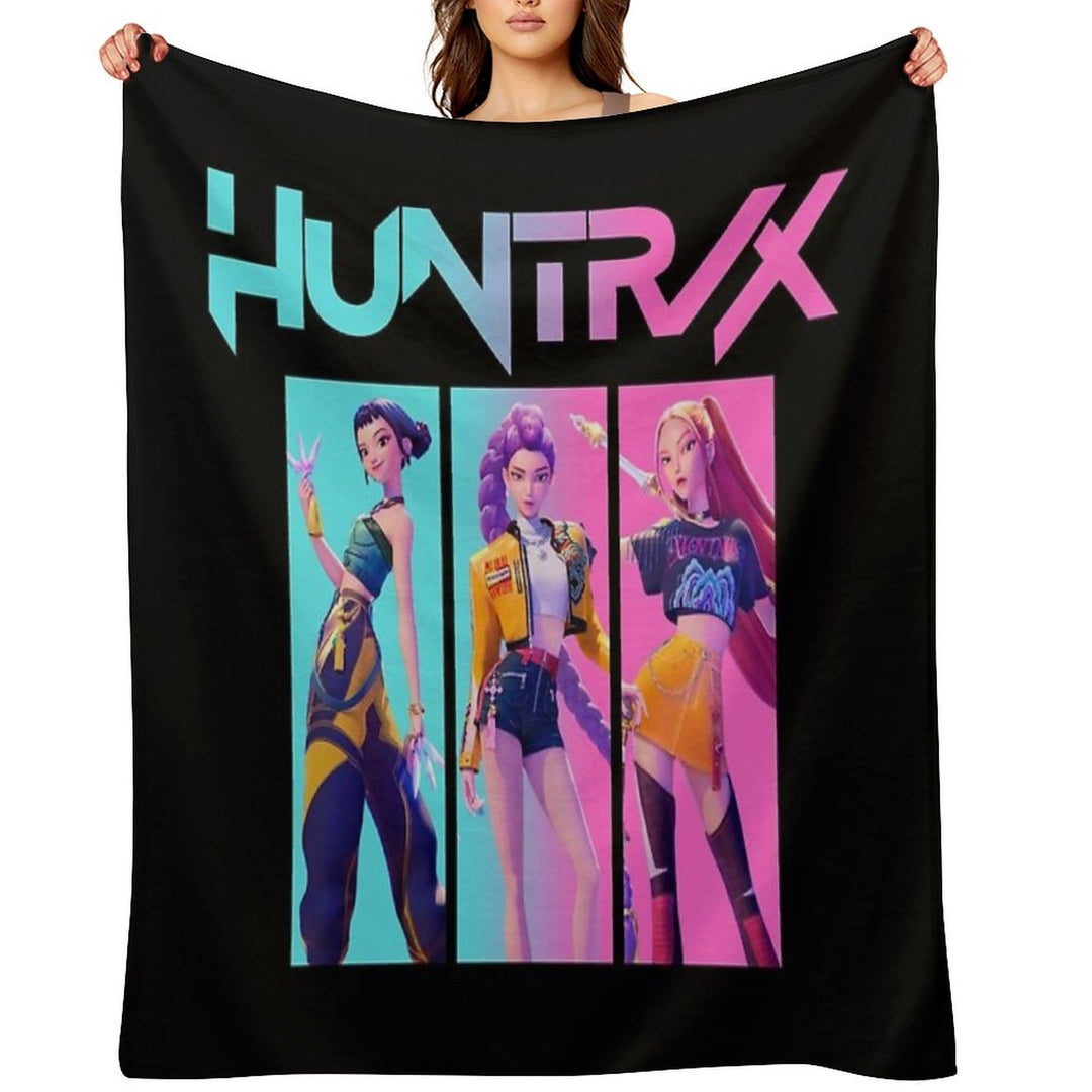 Huntrix - Kpop Demon Hunter Velvety-soft Throw Blanket