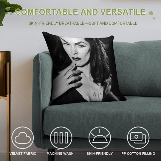 Vampira Soft Shrink-Resistant Throw Pillow