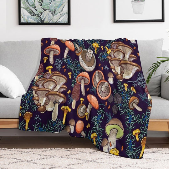 Dark Dream Forest Eco-conscious Throw Blanket