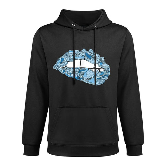 Blue Female Sneakerhead Sneaker Lips Blue Medium-Weight Fabric Hoodie