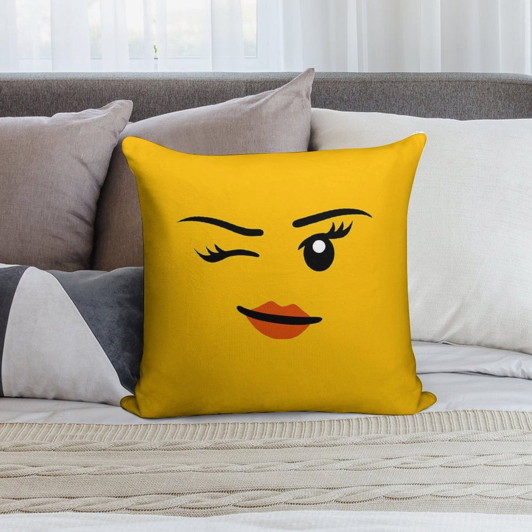 Brick Face - Cheeky Girl Soft Skin-Friendly Throw Pillow
