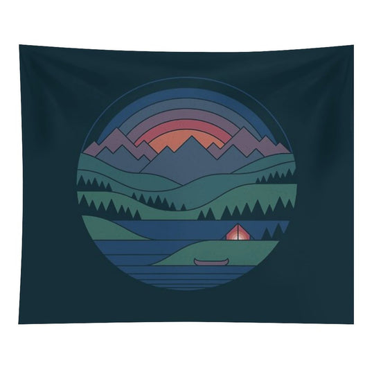 The Lake at Twilight Tapestry