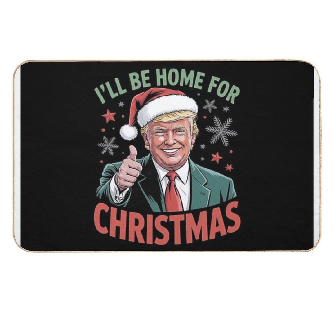 I'll Be Home For Christmas Santa Xmas Trump President Pajama  Multi-Purpose Bath Mat