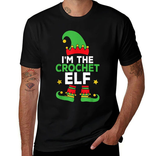 Im The Crochet Elf Cute Family Holiday Matching Christmas  Graphic-printed T-Shirt