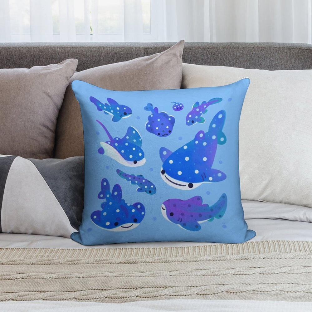 Polka Dot Shark Soft Style Accent Throw Pillow