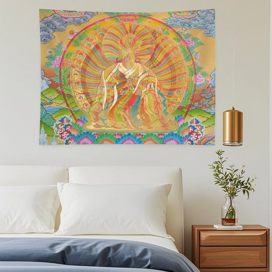 Dzogchen Rainbow Body Thangka Tapestry