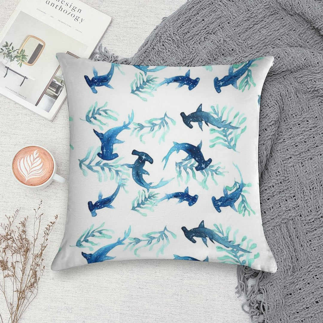 Hammerhead Shark Pattern Soft Warmth Comfort Throw Pillow