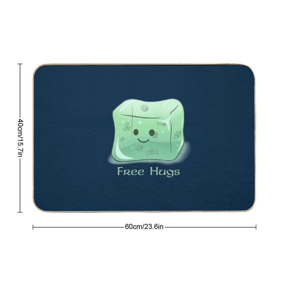 Gelatinous Cube Free Hugs  Versatile Bath Mat