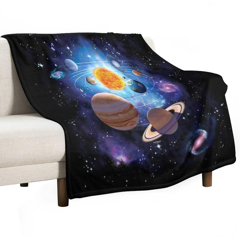 Solar System Durable Throw Blanket