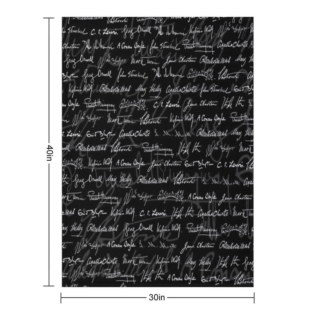 Literary Giants Pattern Wrinkle-free Throw Blanket