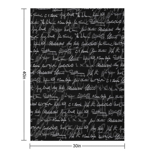 Literary Giants Pattern Wrinkle-free Throw Blanket