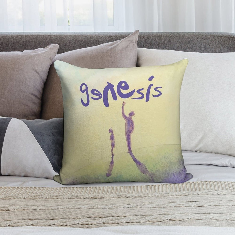 Genesis The Band Soft Hidden Zipper Throw Pillow