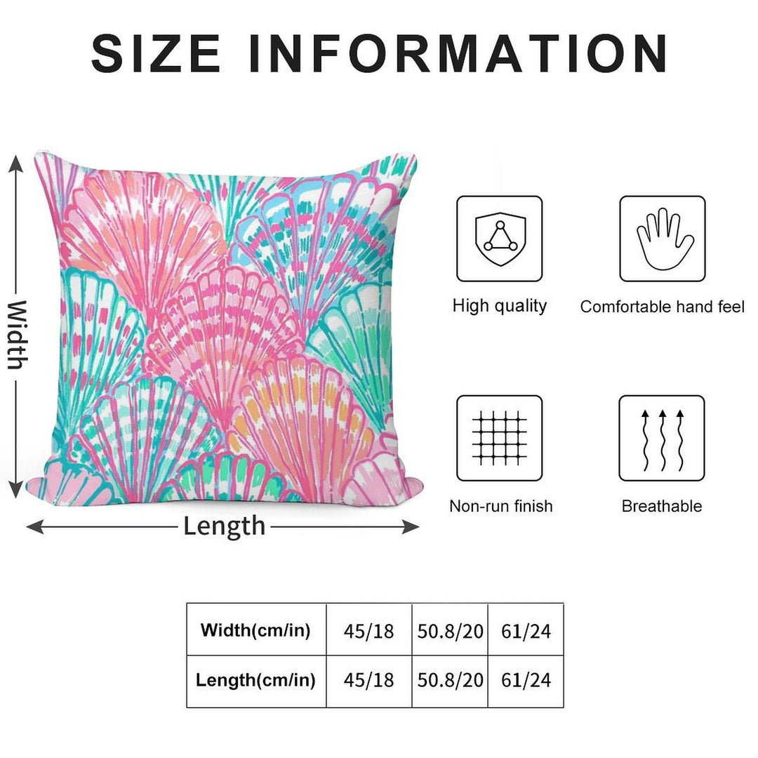 Colorfull Shell Soft Bedroom Essential Throw Pillow