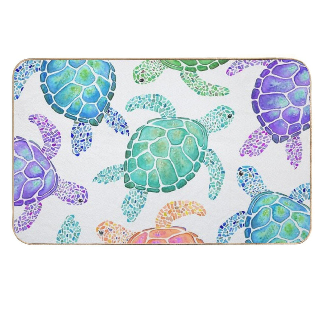Turtle Pattern (colour)  Versatile Bath Mat