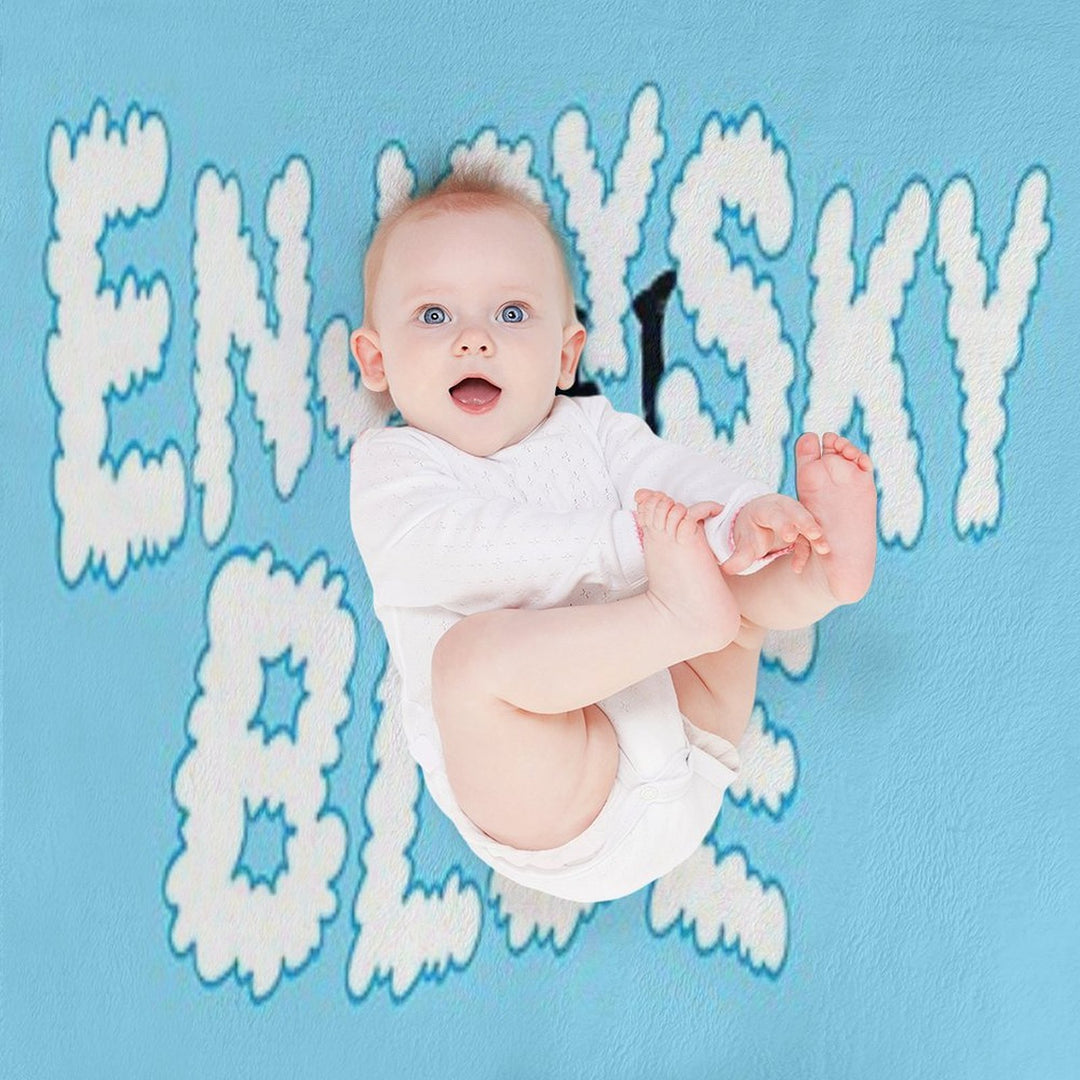 Enjoy Sky Blue Shrink-resistant Throw Blanket