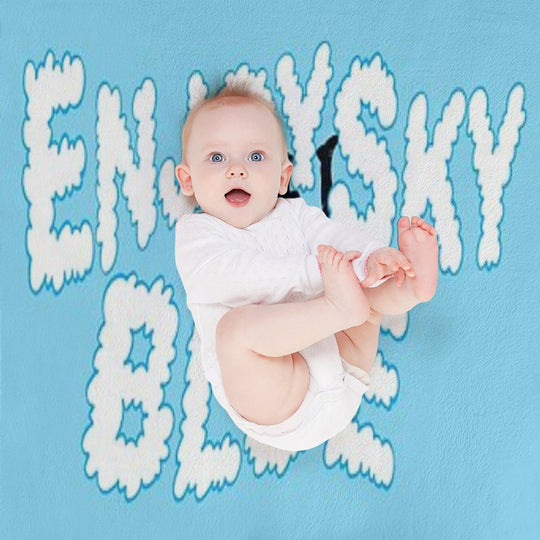 Enjoy Sky Blue Shrink-resistant Throw Blanket