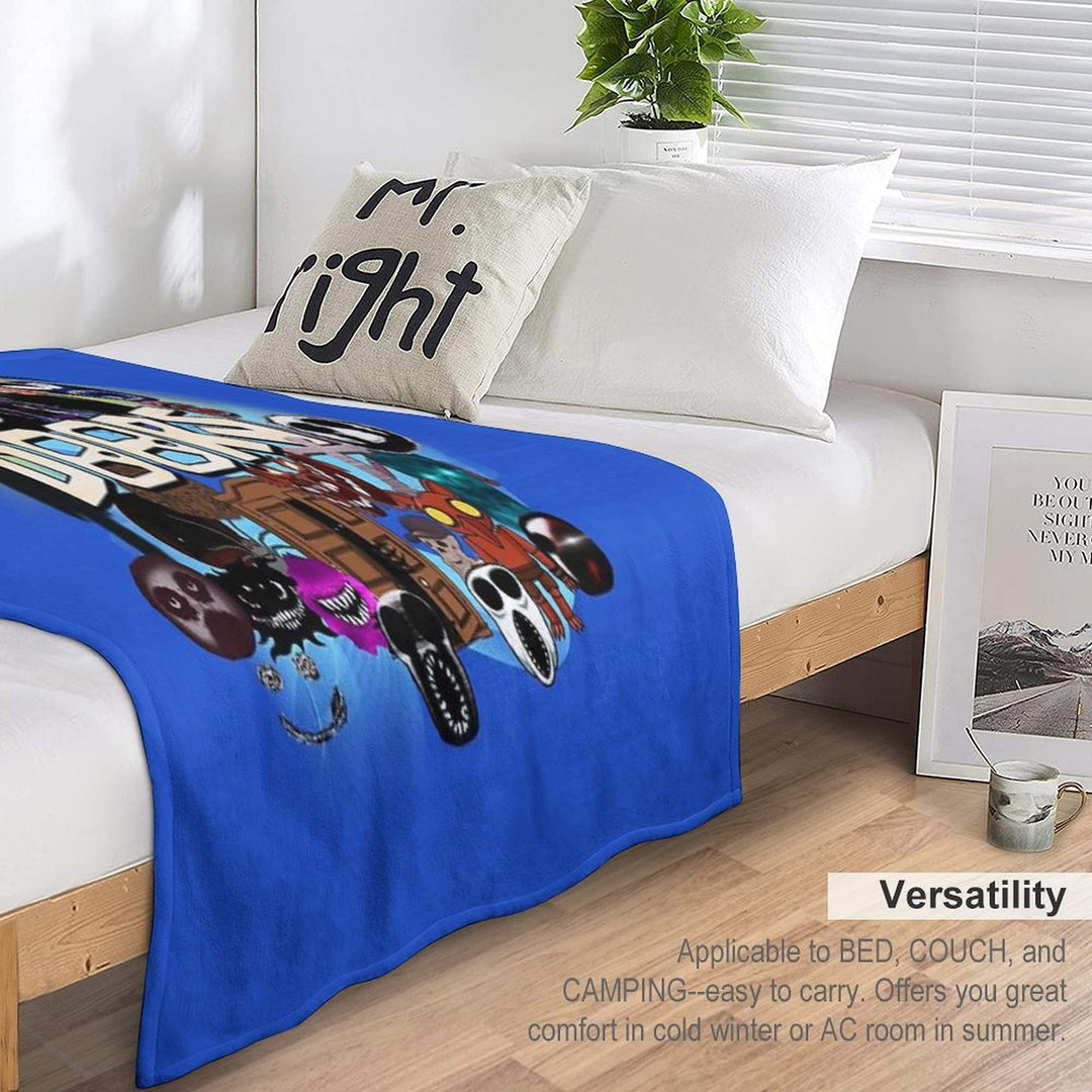 Doors All The Entities New Doors Game Update Easy Care Throw Blanket