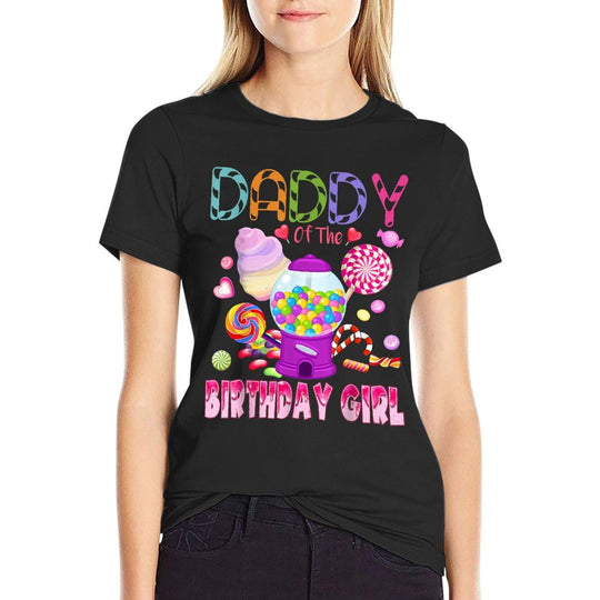 Daddy Of The Birthday Gifts Girl Candyland Candy Birthday  Vintage-inspired T-Shirt