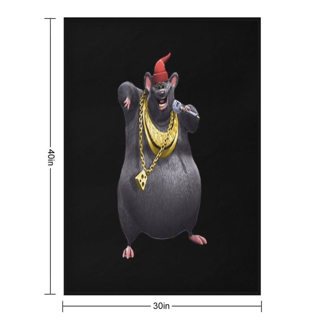 Biggie Cheese Rat Plush Throw Blanket