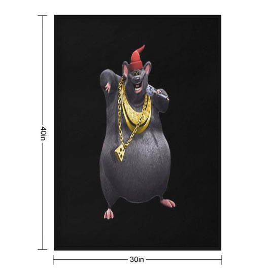 Biggie Cheese Rat Plush Throw Blanket