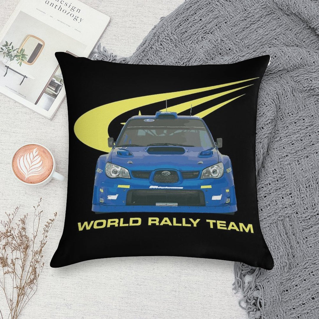 WRC PETTER SOLBERG WORLD RALLY TEAM CAR 2007 Soft High-Density Material Throw Pillow
